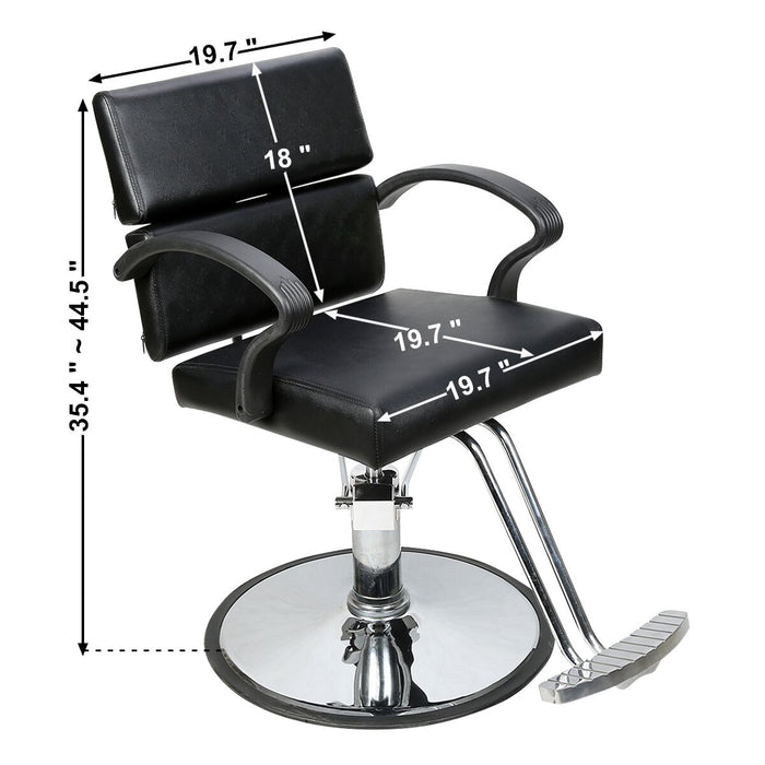 BarberPub Classic Hydraulic Barber Chair Salon Beauty Spa Styling Chair 1039 Black