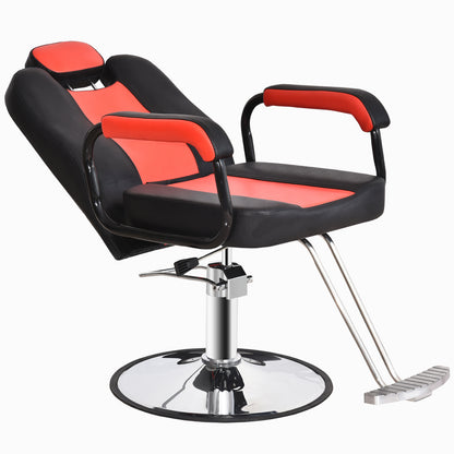 BarberPub Reclining Hydraulic Barber Chair, Salon Styling Beauty Spa Equipment 8241