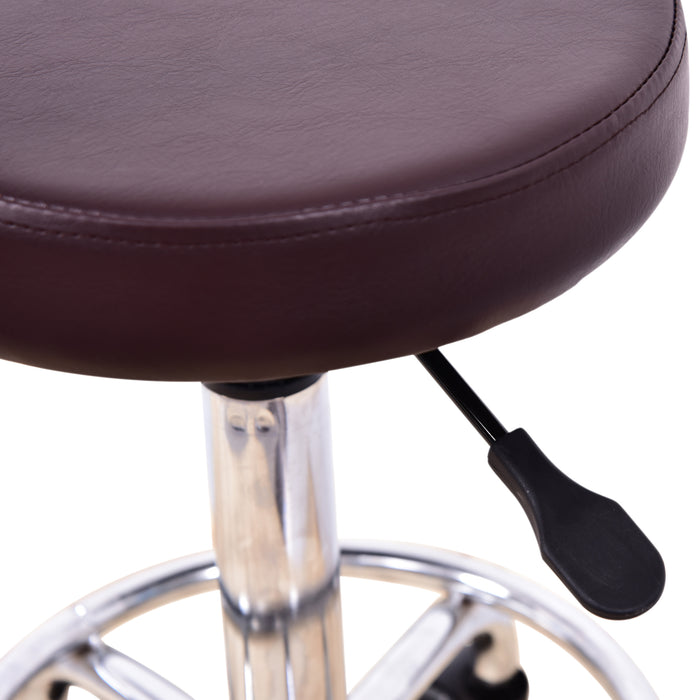 BarberPub Adjustable Hydraulic Rolling Swivel Salon Stool Chair Tattoo Massage Facial Spa Stool Chair With Backrest and Wheels 6005