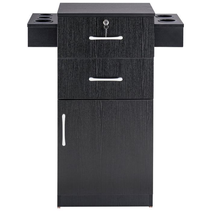 BarberPub Locking Beauty Salon Storage Station Cabinet  Hair Dryer Holder Stylist Equipment Drawer 2021