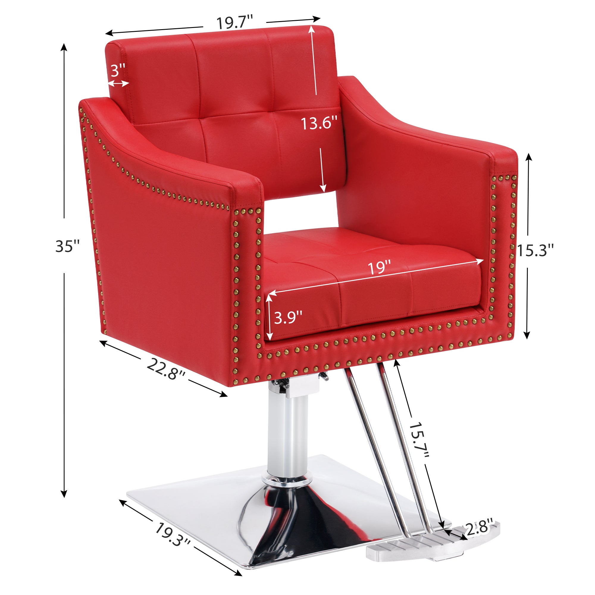 BarberPub Hydraulic Salon Chair,Beauty Spa Styling Chair for Hair Stylist 8813