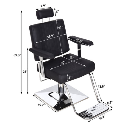 BarberPub All Purpose Hydraulic Recline Barber Chair Salon Chair Beauty Hair Salon Spa Styling Equipment 3810