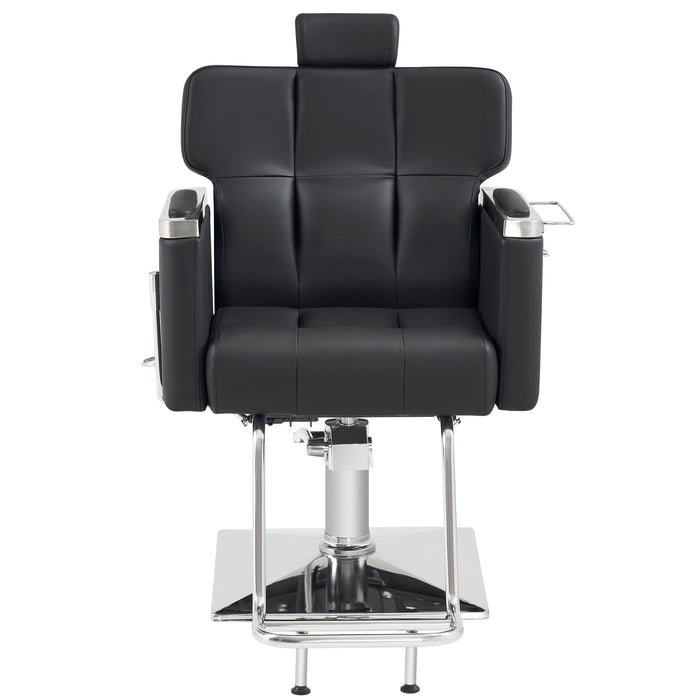 BarberPub Classic Modern Recliner Professional Hydraulic Pump Barber Chair for Hair Stylist Barbershop Beauty Spa Home Salon Styling Equipment 9172