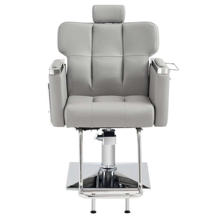 BarberPub Classic Modern Recliner Professional Hydraulic Pump Barber Chair for Hair Stylist Barbershop Beauty Spa Home Salon Styling Equipment 9172