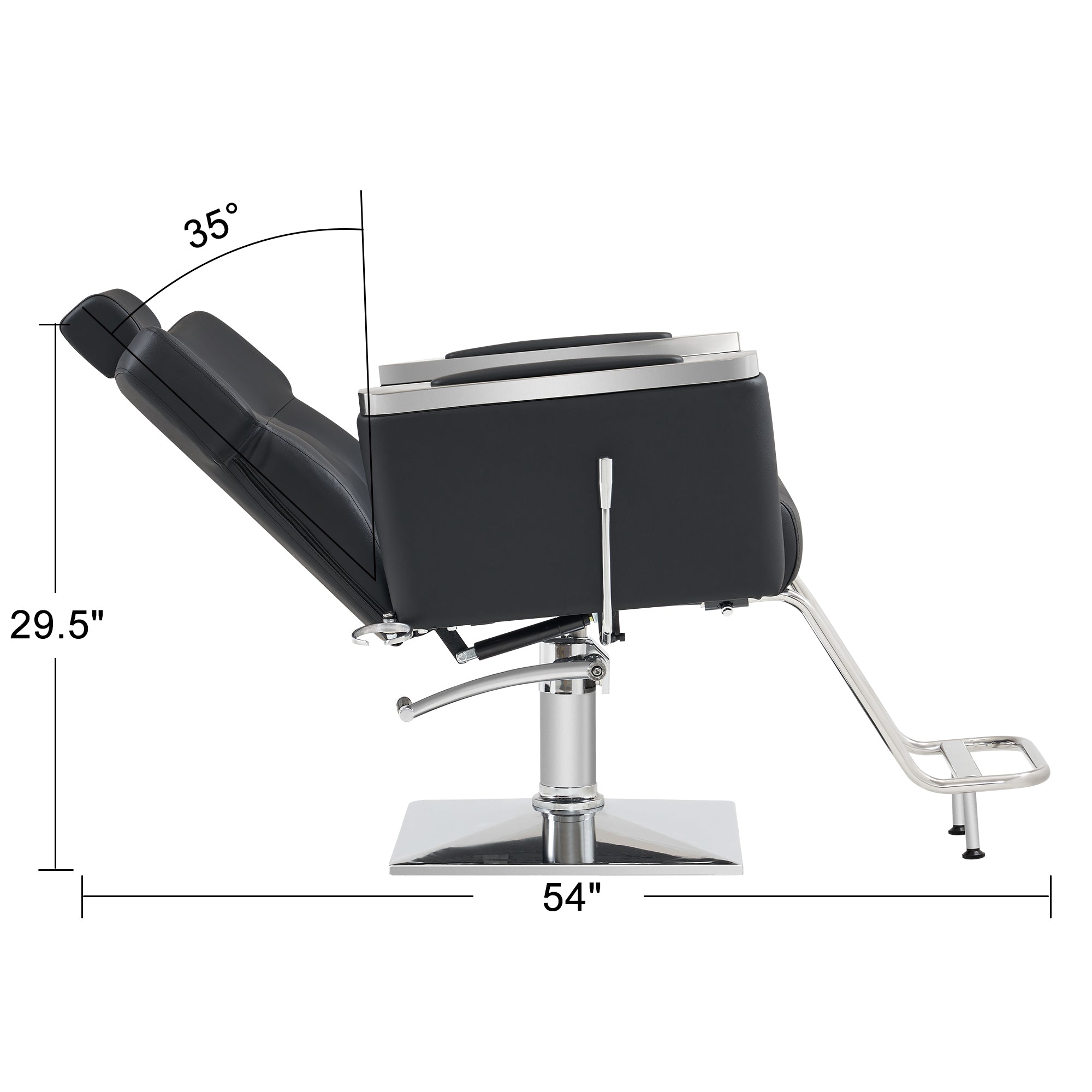 BarberPub Recliner Hydraulic Pump Barber Chair for Hair Stylist Barbershop 9172